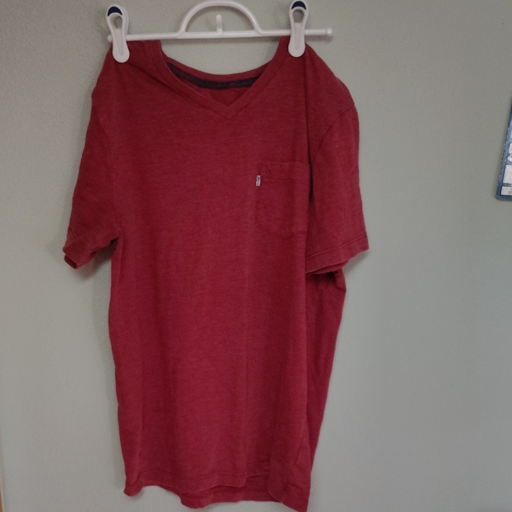 Red Levi's V-Neck Pocket T Shirt